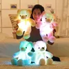 2022 animaux en peluche en peluche nouvelle belle 30CM LED ruban lumineux coloré ours en peluche jouet en peluche