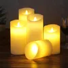 Flameless Candle LED Night Light Batteri Realistisk Flyttande uppsättning ljus med fjärrkontroll 5 6inches