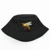 Bérets abeille broderie coton seau chapeau pêcheur voyage en plein air casquette de soleil chapeaux pour hommes et femmes 28 bérets