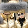 Women's Trench Coats Women Winter Jackets Short Warm Coat Silver Color Style 2022 Ladies Parka Luxury Fur Collar Plus Size S-3XL