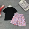 concepteur filles survêtements haut de gamme t-shirts shorts 2 pièces ensembles marque enfants été enfants sport t-shirts vêtements costumes courts 1867105