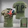Herren T-Shirts Britische Armee Tarnung T-Shirt Männer und Frauen Hochwertige Special Forces 3D-Druck Sommer übergroße kurze S211r