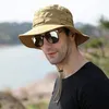 Berets druk kubełkowy kapelusz rozmyty kobiecy składający się na zewnątrz plażowy mężczyzna letni słońce rybak szerokie czapki dla dzieci z tarczami oliv22