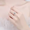 053ct anel de diamante halo anel de noivado banhado a ródio prata esterlina promessa aliança de casamento para mulheres 2208139676850