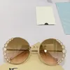 Designer Womens Sunglasses 0324S Round Gold Wire Frame With Diamond Decoration Ladies Fashion Luxury Brand Sun glasses Birthday Party Shopping UV400 With Box