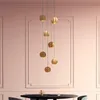 Hängslampor minimalism guld lyxiga ljus nordiska metall inomhus ljus matsal levande heminredning hanglamp luminariapendant