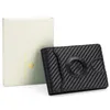 Clips de portefeuille en cuir en fibre de carbone Nouveau tracker de portefeuille à airtag