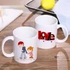 Tasse en céramique personnalisée à faire soi-même, tasse à café et lait, 350ML, 12oz, cadeau créatif, impression d'image, texte Po, 220608