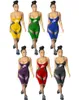 Romadores de designers shorts de macacão feminino roupas de verão Rodper Rodper sem mangas Sexy Solid Color Brands Itens de atacado para negócios K207