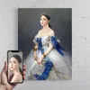 Retrato personalizado Pintura en lienzo Póster Reina real Mujer real Novia general Madre Regalo único Decoración del hogar Arte 220614