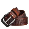 Cintos Western Genuine Leather Print Buckle Men Belt Belt vintage Cow Jeans Pantal Beltelts Beltbelts