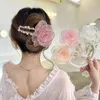 Épingle à cheveux à Clip latéral en perles de fleur de tempérament pour femme, Barrettes rétro simples à la mode, accessoires pour cheveux