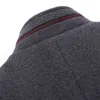 يمزج الصوف للرجال المعطف الزائد للرجال قابلة للفصل طوق الفراء الصلب سميك الصوف الطويل سترة الأعمال الدافئة معطف الشتاء 2021 Clothi T220810