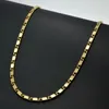 14K 14CT guldstil kubansk 50-70cm Längd Kedjehalsband N45 220715