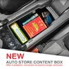 Car Organizer Box For 208 2008 II 2 2022 Central Armrest Storage Container Holder Tray Interior Accessories