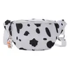 Tendencia Mujeres Fanny Pack Bolsa de cintura Patrón de vaca Crossbody Pecho S Oxford Paño Cinturón de hombro Hermoso paquete de estudiante J220705