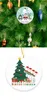 SUBLIMATION BLANKS ORNAGENTS BLANC Céramique 3 pouces Round Heart Star Christmas Tree Porcelain Pendants avec Gold String for Home Decor Tags Party Favor Fy4353