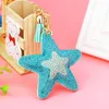 Keychains Exquisite Star Keychain Rhinestone Crystal Key Ring Chain Bag Charm Pendant Gift Alloy LlaverosKeychains Emel22