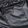 Faux Leather Boxer Summer WetLook Fitness Sports Casual Short Male Gym Pants Men Loose Shorts Streetwear 220524