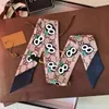 22SS LOTS DESIGNER LETTERS TRINT FLORAL SILK SCALK SCALK PEADBAND FÖR KVINNA LÅNGLIGA HANDLE PAG SCARVES PARIS SKULD Tote Bagage Ribbon Head Wraps