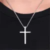 Collier pendentif croix brillant mode simple créatif cadeau exquis pendentif chaîne Hip Hop bijoux cool cadeau colliers de couple