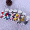 Newborn baby Silica gel Car Pacifier Holders pacifiers clip Teethers Safe Infant toddler appease Toys Teether Chain Clips