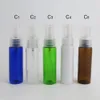 50 x 30 ml leer klare bernsteinblau Haustier Plastik -Parfümflasche 1oz Plastikspray -Duft -Zerstäubungsbehälter