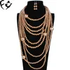 Europe FY and the United States fashion exaggeration multi-layer pearl necklace long sweater chain jewelry Y200730280L