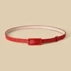 Cinture Cinturino da donna elastico Sottile Abito da donna magro Cintura in vita Fibbia in pelle Cinturino da donna rosso di design Cinture Emel22