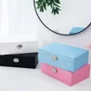 Ly Jewelry Box تخزين جلدي إبداعي حرس محمولة Multi Multi Makeup Pu Watch Necklay 220719