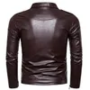 Fashion PU Leather Men Jacket Spring Autumn New British Style Men's Coat Motorcycle Jackets Male Outerwear Size M-3XL