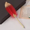 Stylos à bille Stylo de luxe créatif Plume colorée 0,5 mm Papeterie Écriture Cadeau de Noël Bureau Publicité PromotionBallpoint