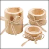 Bougeoir en bois 3 tailles Candle Holder Creative Table Table D￩coration Mini Plant Flowerpot Home Inclure Drop Livrot 2021 Holders Decor