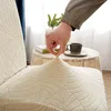 Tredimensionell Jacquard-stolskydd för Dinning Office Desk Home Simple Texture Elasticity Stol Cover Waterproof Technology 220517