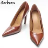 Sorbern Cute Heel Women Pump Shoe High Heels Pointed Toe Crossdresser Alternative Fashion Female Runway 10cm Kitten Heel