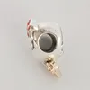 Disny Mini Mouse Mom Heart Charm 925 Silver Pandora Charms for Bracelets DIY Jewelry Making kits Loose Bead Silver Enamel & Clear CZ 781142C01