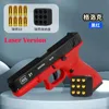 2022 New Toy Gun Colt Automatic Shell Ejection Pistol Laser Version Toy Gun For Adults Kids Outdoor Games
