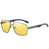 Botern 2023 Новые поляризованные солнцезащитные очки модные металлические солнцезащитные очки мужчины с двойным лучом водителя на рыбалку ночное зрение Соединенные Штаты Америки США