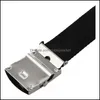 Estilo de cinturón de lona con hebilla de sier y punta 43 pulgadas de largo (negro) Entrega de caídas 2021 Cinturones Accesorios Moda ZNGPB