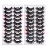 Épais Multicouche Entrecroisé Couleur Faux Cils Extensions 10 Paires Ensemble Lumière Douce Réutilisable Fabriqué À La Main Bouclés Vison Faux Cils Maquillage Pour Les Yeux Facile à Porter DHL