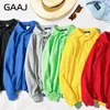 GAAJ 100% zware pure katoen heren polo shirt lange mouwen shirts lente herfst casual merk kleding lege solide heren polos 220408