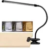 8W LED Clip on Desk Lamp with 3 Modes 2M Cable Dimmer 10 Levels Clamp Table Lamp H220423