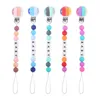 Baby Pacifier Chain Silicone Beads Clips Leigth Toys حامل وهمية اسم سلسلة سلسلة Nipple Chain