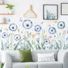 14 Styles Flowers Wall Sticker Tropical Dandelion Green Plants Taraxacum Wall Decals Modern Art Vinyl Wall Decal for Home Decor 220510