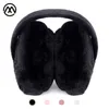 fur solid color ladies earmuffs autumn winter warm and comfortable unisex skiing Fur headphones casque antibruit cute 220726