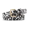 Belts Vintage Animal Leopard Leather Belt Women Black White Gold Buckle Female Waist Jeans Cheetah BeltsBelts