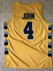 XFLSP 4 John 0 Howard College Marquette Golden Eagles Retro Robback Баскетбол Джерси сшитые любой номер и имя
