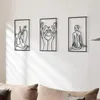 Sculture da parete a linea singola corpo femminile astratto moderno per camera da letto