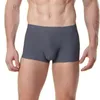 Underbyxor sömlösa män Boxare Luxury Silk Underwear Boxer Spandex 3D Crotch Nylon Shorts Slips XXXLUNDERPANTS