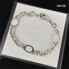 Ожерелье с двумя буквами -цепью браслет, дамы, переполняющие ожерелья буквы высококачественные густые цепочки браслеты с подарочной коробкой